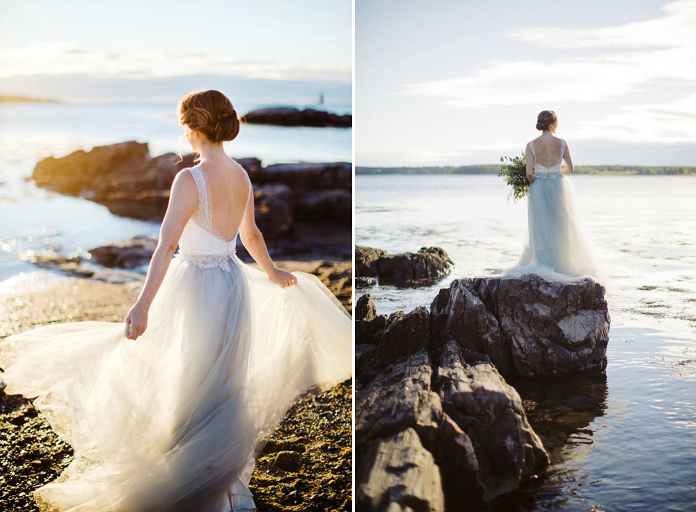 Beautiful Sunrise Shoot With Kate McDonald Bridal Pollitzer Gown with Tulle Skirt overlay | Rachel Buckley Weddings | Featured on Style Me Pretty #dreamwedding #weddingdress